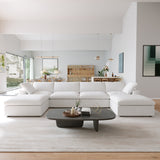 Classic Modular 4-Seater U-Sectional in White