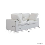 Classic Modular 2-Seater Sofa in White