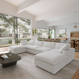 Classic Modular 4-Seater U-Sectional in White