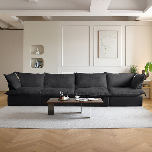 Modular Luxe 4-Seater in Black