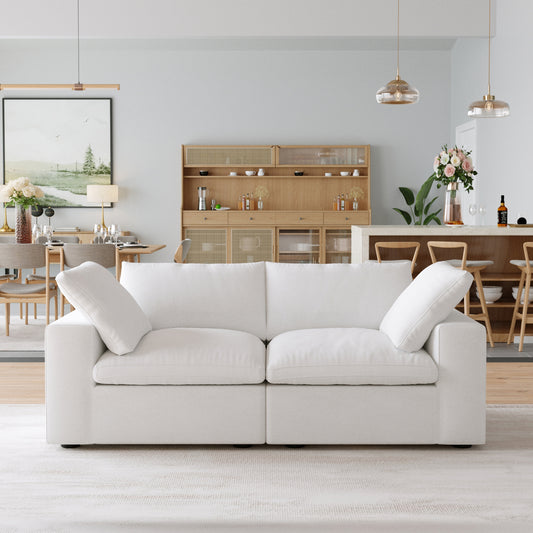 Classic Modular 2-Seater Sofa in White