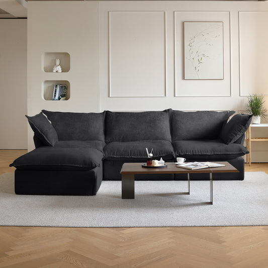Modular Luxe 3-Seater Sectional in Black