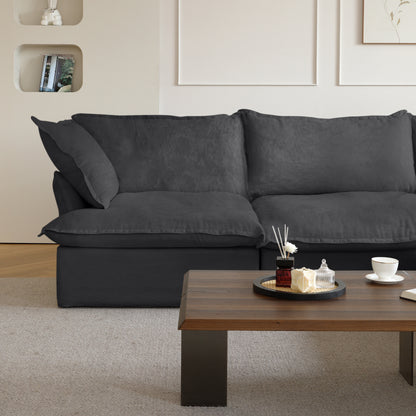 Modular Luxe 4-Seater Sectional in Black