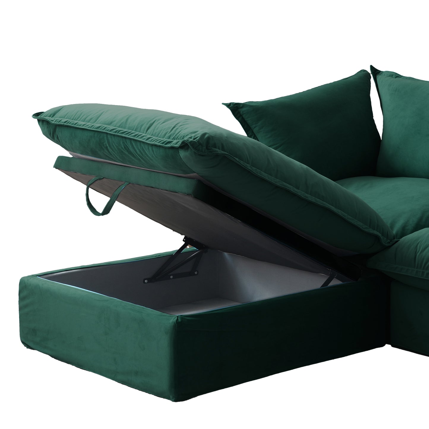 Modular Luxe Ottoman Piece in Pine
